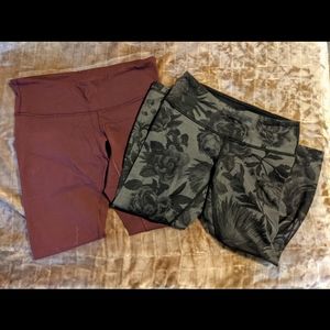 Two pairs lululemon crops